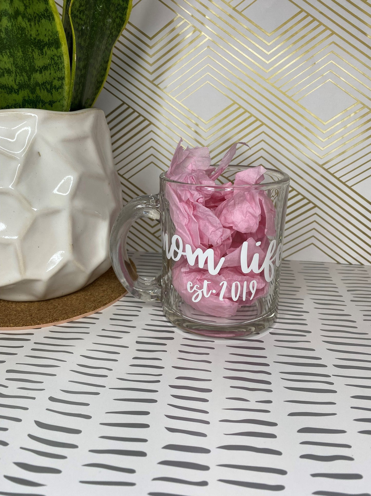 Custom Mom Life Glass Mug